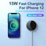 Wholesale MagSafe Style Fast Wireless Qi Magnet Charger USB-C 15W Fast Charging Pad Compatible with all Wireless Charging Phone, iPhone 12, and More (Black)